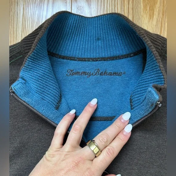 Tommy Bahama Reversible quarter zip sweater Sweaters